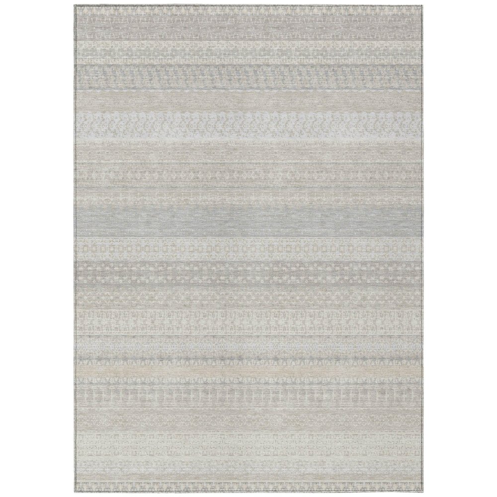 Addison Rugs Chantille ACN176 Ivory 9' x 12 Indoor Outdoor Area Rug, Stain Resistant, Machine Washable, Non Shedding, Bedroom, Living Room, Dining Room, Kitchen Rug