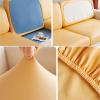 HUHJYUGE Sofa Couch Cover PU Leather Waterproof Cushion Couch Covers Anti-Slip Stretch Sofa Slipcpvers Sofa Seat Covers with Elastic Bottom Furniture Protector 1 Seat (D 5) view 4