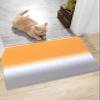 Fluffy Bath Rug Orange Gray Gradient Back,Non Slip Shag Carpet Soft Floor Door Mat Modern Ombre Minimalism,Absorbent Entrance Rugs for Kitchen Bathroom Living Room 18x30in view 2