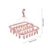 Foldable Clip and Drip Hanger - 1/2 Foldable Clip Hangers with 32 Drying Clips,Foldable Drying Rack with 32 Clips for Drying Socks Lingerie Baby Clothes Drying Towels Rotatable Sock Drying Rack view 4