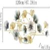 ALKANI Metal Wall Art Decor Luxury Ginkgo Leaf Wall Decor Wrought Iron Wall Hanging Creative Ginkgo Leaf Art Hanging 3D Art Sculpture Background Wall Sculptures for Home Bedroom view 2