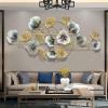 ALKANI Metal Wall Art Decor Luxury Ginkgo Leaf Wall Decor Wrought Iron Wall Hanging Creative Ginkgo Leaf Art Hanging 3D Art Sculpture Background Wall Sculptures for Home Bedroom view 3
