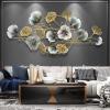 ALKANI Metal Wall Art Decor Luxury Ginkgo Leaf Wall Decor Wrought Iron Wall Hanging Creative Ginkgo Leaf Art Hanging 3D Art Sculpture Background Wall Sculptures for Home Bedroom view 4