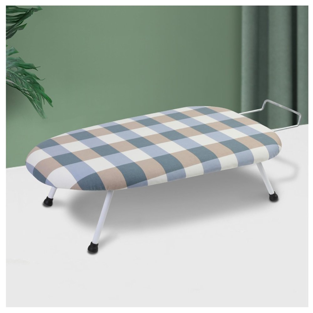 DMVWJR Folding Tabletop Ironing Board with Iron Rest with Heat Resistant Cover and Thicken Felt Pad, Heavy Sturdy Legs(Color:A)