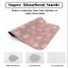 Christmas Dish Drying Stone Mat for Kitchen Counter, Absorbent Dish Mat Pink Tree Painting Cotton and Linen Texture Microfiber Non-Slip Coffee Mat Diatomaceous Earth Mat for Bar, 16 Inch x 24 Inch view 2