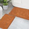 AINAHYVA Bathroom Rugs Chenille Bath mat 2 Piece Set, Super Absorbent, PVC Non Slip Backing, Bath mats for Bathroom, Plush Shaggy, Thick, Machine Washable, Bathtub, Shower, Toilet.(Champagne) view 2