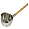 18-8 ladle wooden handle view 3