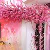 Artificial Plants,Artificial Cherry Tree Large Plant Simulation Peach Blossom Tree Plum Tree Hotel Shopping Mall Decoration Fake Cherry Tree Easy to Assemble Artific PinkA-1.2mx1m view 3
