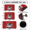 Christmas Dish Drying Stone Mat for Kitchen Counter, Absorbent Dish Mat Snowman with Snowflakes Red Texture Microfiber Non-Slip Coffee Mat Diatomaceous Earth Mat for Coffee Bar, 16 Inch x 24 Inch view 3