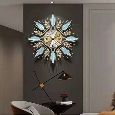 Big Wall Decor Contemporary Wall Clock/Silent Wall Clock with Silent Movement 7.8Inch Dial Luxury Bohemian Style Large Metal Modern Wall Decor Contemporary Wall Clock/Silent Wal