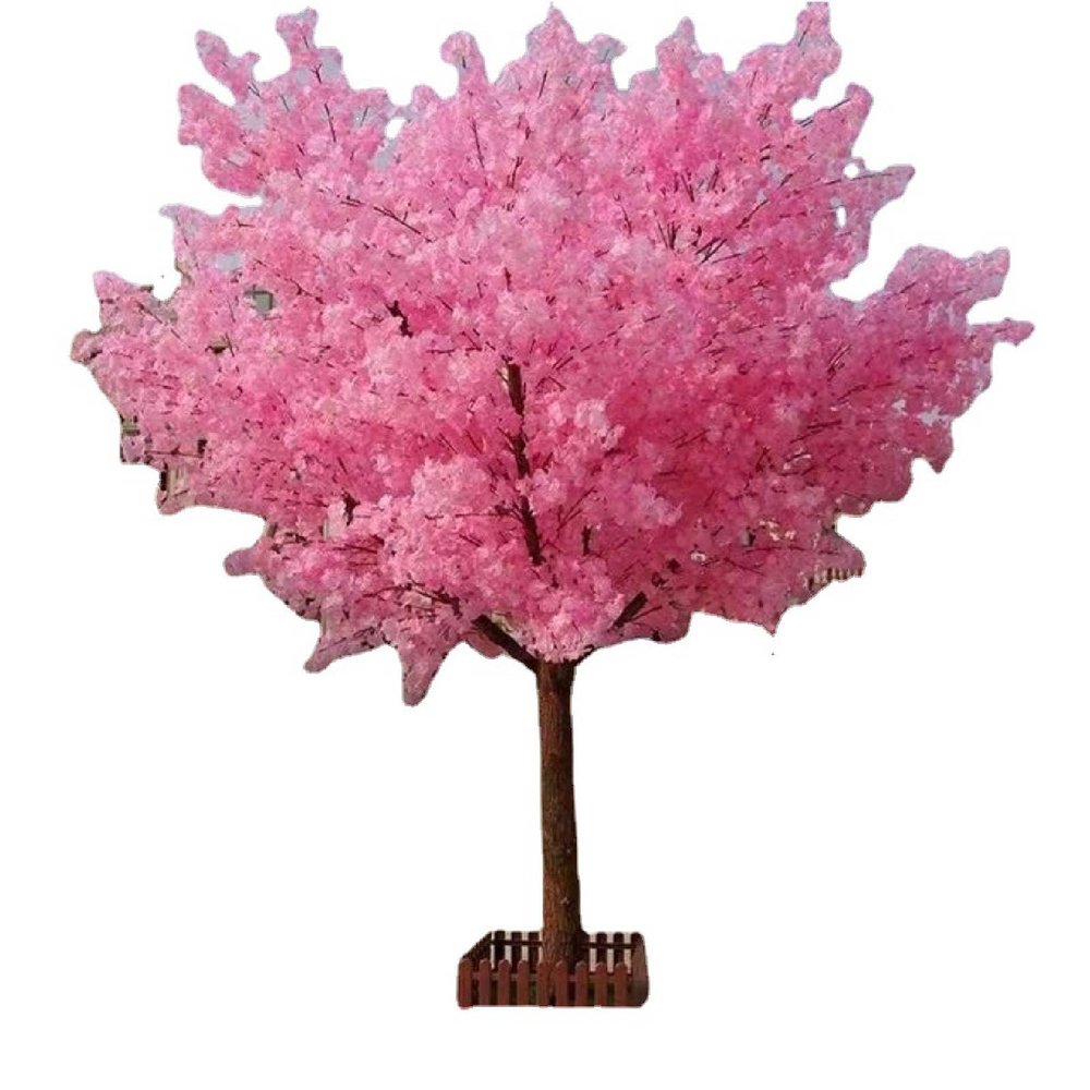 ESRADA Artificial Cherry Blossom Branch Flowers Stem Silk Flowers Bouquet Fake Spring Peach Flowers, for Office Home Wedding Decoration B-1.2mx1m