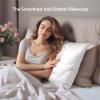 INFIIXSO Silk Pillow Cases 2 Pack Standard Size, Ultra Smooth & Soft Mulberry Silk Pillow Case for Hair and Skin, Breathable Cooling Silk Pillowcase with Hidden Zipper (White, 20x26 Inches) view 3