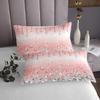 Geometric Ombre Stripes Bedspread King Size,Silver Glitter Sequin Diamond Coverlet Set,Kids Girls Boys Adults Room Decor,Princess Dreamy Quilted Coverlet,Pink Romantic Bedding Quilt,2 Pillowcases view 4