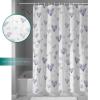 Flower Shower Curtain for Bathroom 72" x 84" Purple Flower Butterfly Shower Curtain with Hooks Polyester Waterproof Home Bathtub Decor view 3