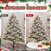 Christmas Tree Skirt 48 Inches, Faux Fur White Tree Skirt with Gloden Snowflakes, Soft Thick Christmas Tree Mat for Xmas Tree Decor, Large Tree Skirts for New Year Merry Christmas Tree Decorations view 3