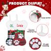 Personalized Christmas Stockings Dogs Cats Custom Name 18 Inches Custom Embroidered Name Pet Paw Large Bone Shape Xmas Stockings for Kids,Fireplace Hanging Holiday Party,Family Xmas Decoration5pcs view 3