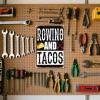 Rowing and Tacos Funny Taco Metal Signs Vintage Man Cave Bar Farm Garage Wall Art Farm Fence Gift 8x12inch view 2