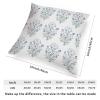 ArogGeld Light Blue Flower in Monsoon Cushion Cover Watercolor Chinoiserie Floral Cushion Cover Asian Scenic Chic Chinoiserie Double Side Pillowcase for Sofa Couch Car Chair 16x16in White Linen view 2