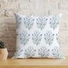 ArogGeld Light Blue Flower in Monsoon Cushion Cover Watercolor Chinoiserie Floral Cushion Cover Asian Scenic Chic Chinoiserie Double Side Pillowcase for Sofa Couch Car Chair 16x16in White Linen view 3