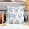 ArogGeld Light Blue Flower in Monsoon Cushion Cover Watercolor Chinoiserie Floral Cushion Cover Asian Scenic Chic Chinoiserie Double Side Pillowcase for Sofa Couch Car Chair 16x16in White Linen view 4