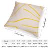 ArogGeld Boho Geometric Yellow and Light Pink Cushion Covers Minimalist Yellow Stripes Throw Pillows Farmhouse Decor Pillow Sham for Office Car Chair Sofa 24x24in White Linen Housewarming Gift view 2