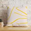 ArogGeld Boho Geometric Yellow and Light Pink Cushion Covers Minimalist Yellow Stripes Throw Pillows Farmhouse Decor Pillow Sham for Office Car Chair Sofa 24x24in White Linen Housewarming Gift view 4