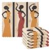 ALAZA Beautiful African Women Dish Towels Set of 6,Dish Bar Tea Towel Dishcloths Washable Fast Drying Dish Cloth Reusable Cleaning Cloth,11 x 11 inches view 1