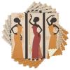 ALAZA Beautiful African Women Dish Towels Set of 6,Dish Bar Tea Towel Dishcloths Washable Fast Drying Dish Cloth Reusable Cleaning Cloth,11 x 11 inches view 2