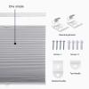 Blinhdome Custom Blackout Top Down Bottom Up Shades, Blinds for Windows Cordless Cellular Shades Room Darkening Blinds, 39" W x 60" H, Gray view 4