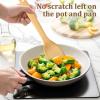 HANSGO Bamboo Kitchen Utensils Set  6-Piece Wooden Cooking Set for Nonstick Cookwares and Cast Iron Pans, Durable Wooden Spoons, Perfect Housewarming Gifts, Apartment Essentials view 3