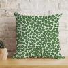 ArogGeld Forest Green Cheetah Print Spots Cushion Cover Cheetah Leopard Print Animal Pillow Cover Farmhouse Decor Euro Sham Pillow for Sofa Couch Car Chair 26x26in White Linen view 3