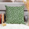 ArogGeld Forest Green Cheetah Print Spots Cushion Cover Cheetah Leopard Print Animal Pillow Cover Farmhouse Decor Euro Sham Pillow for Sofa Couch Car Chair 26x26in White Linen view 4