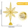 DULEFUN Christmas Tree Topper Lighted 13.5 Gold Star Tree Toppers with 20 LED Lights Christmas Tree Top Ornament for New Year Holiday Home Office Indoor Decorations view 3