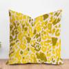 ArogGeld Leopard Print Animal Cheetah Throw Pillow Covers Yellow and Beige Leopard White Linen Throw Pillow Cover Home Decor Farmhouse Euro Sham Pillow with Zipper for Sofa Living Room 16x16in view 1