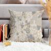 ArogGeld Cushion Cover Light Gray Brown and White Leopard Pillow Cover Leopard Print Animal Cheetah Accent Pillow with Zipper Farmhouse Decor for Bedroom Sofa Couch 16x16in White Flax view 4
