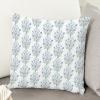 MangGou Chinoiserie Chic Asian Cushion Cover Light Sky Blue Flower in Monsoon Throw Pillow Watercolor Chinoiserie Floral Accent Pillow with Zipper for Living Room Bedroom 16x16in White Flax view 4