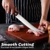 TAN REN Butcher Breaking Knife 8 Inch, Stainless Steel for Meat Cutting, Brisket Trimming With Sheath, Ergonomic Wooden Handle, Carving view 2