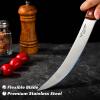 TAN REN Butcher Breaking Knife 8 Inch, Stainless Steel for Meat Cutting, Brisket Trimming With Sheath, Ergonomic Wooden Handle, Carving view 3