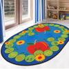 Kids Playroom Area Rug, 5x8ft, Sunflower Apple Print Classroom Rug, Colorful Alphabet ABC Rug for Learning Letters, Colors, Fruits, Flowers  Baby Rug, Children's Rug Non-Slip Washable Rugs view 1