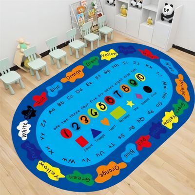 Fouiunler Children's Play Area Rugs, 4x6ft, Fun Colorful Shape Color Numbers Alphabet ABC Rug Baby Rug, Kids Rug Non-Slip Washable RugsClassroom Rugs for Boy Girl Preschool