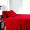 King Stripes Sheet Set 1000 Thread Count - Egyptian Cotton 4 Piece Red Stripes Bed Sheets 19 Inches Deep Comfy King Bedding Sheets view 2