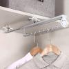 Extendable Clothes Rail - Sliding Wardrobe Closet Rod, Pull Out Clothes Hanger Wardrobe Rail, Rail Aluminum Alloy Coat Hanger, for Wardrobe Push-Pull Hangers, 30KG Heavy Load (Size : 39.8cm) view 1