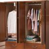 Extendable Clothes Rail - Sliding Wardrobe Closet Rod, Pull Out Clothes Hanger Wardrobe Rail, Rail Aluminum Alloy Coat Hanger, for Wardrobe Push-Pull Hangers, 30KG Heavy Load (Size : 39.8cm) view 2