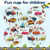 Jiospet Car Track Rug for Kids 3x5 Feet Play Mat, Road Map Rug for Boys Room and Playroom, Preschool Learning view 4