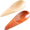 AKOAK 2 Pcs Small Wooden Spoon, Short Handle Small Salt Spoon, Multi-purpose Honey Spoon,Used for Tea, Coffee Beans, Milk Powder, Candy, Spices, Ice Cream, Kitchen Accessories view 1
