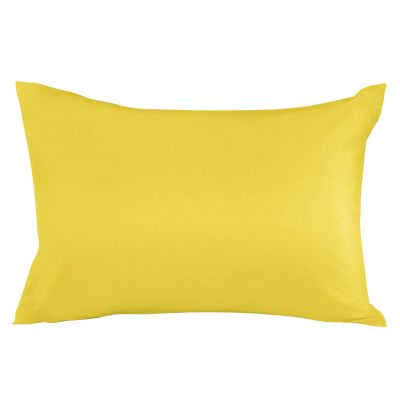 Pillow Covers 20x30 Inch - Queen Pure Yellow Solid Color Soft Brushed Microfiber Pillowcases with Hidden Zipper Closure Bed Pillow Shams for Bedroom Sofa Car