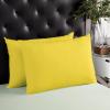Pillow Covers 20x30 Inch - Queen Pure Yellow Solid Color Soft Brushed Microfiber Pillowcases with Hidden Zipper Closure Bed Pillow Shams for Bedroom Sofa Car view 4