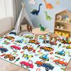 Jiospet Car Road Rug for Kids 5x7 Feet, Educational Play Mat Interactive Car Carpet for Children's Room Floor Decor view 1