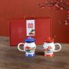 300ml/10oz vintage spittoon ceramic mug in a nostalgic gift box for office home restaurant cafe teahouse-Mandarin Duck Single Cup-301-400ml view 3