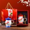 300ml/10oz vintage spittoon ceramic mug in a nostalgic gift box for office home restaurant cafe teahouse-Mandarin Duck Single Cup-301-400ml view 4
